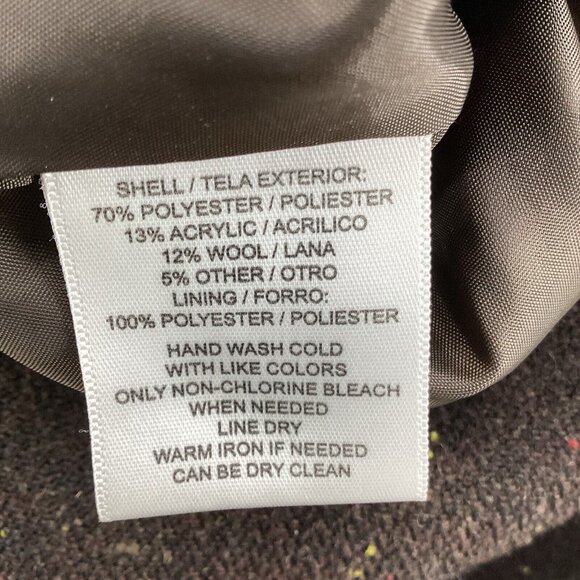 Vintage Sag Harbor Women's Size 14 Wool Blend Pants Brown Pleat Lined Pockets - Picture 8 of 10